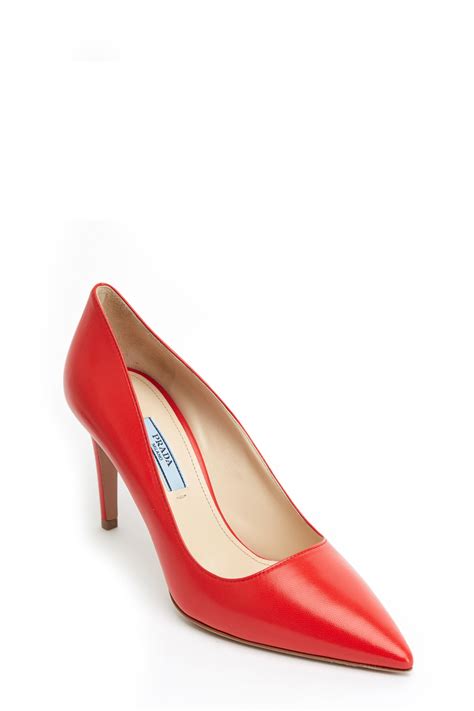 prada leather pointed-toe 85mm pump|Prada Leather Pointed.